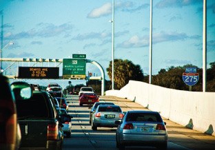 Traffic on 275 near the Land O' Lakes Exit